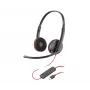Headset POLY Blackwire C3220 estéreo USB-C com bolsa de transporte