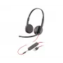 Headset POLY Blackwire 3225 estéreo USB-A com fios para escritório e call center