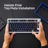 Placa superior mecânica para teclado Kingston HyperX Alloy Rise 85U09AA branco