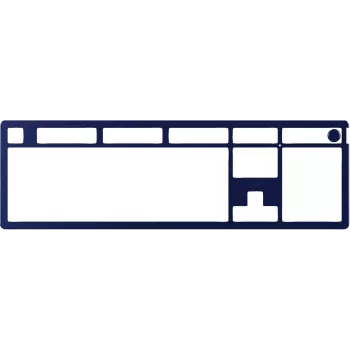 Cobertura superior mecânica para teclado KINGSTON HyperX Alloy Rise Navy Blue (modelo 85U10AA)