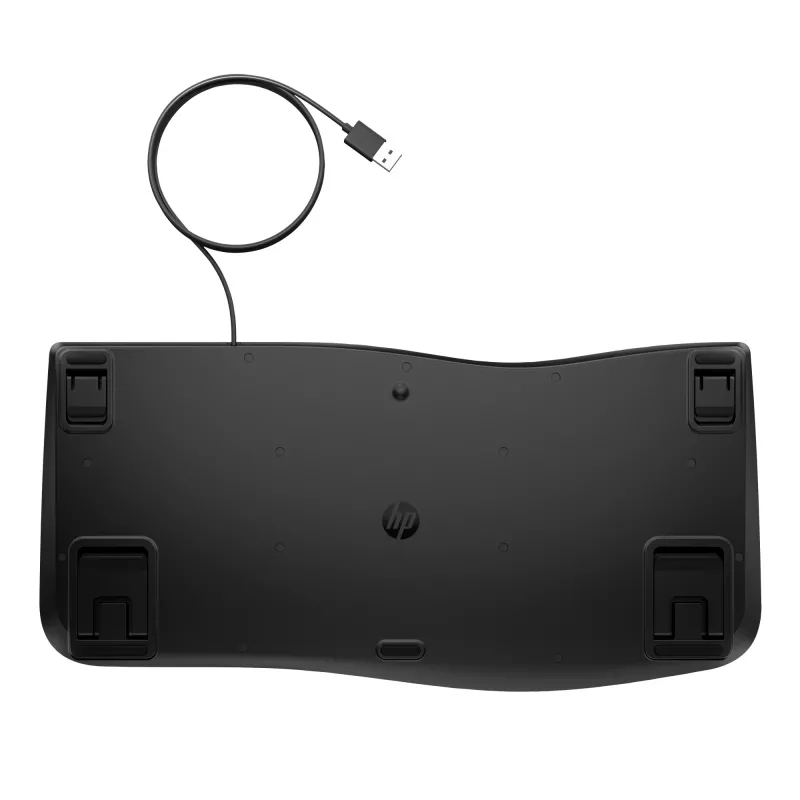 Teclado com fios tamanho completo HP 485 Comfort com porta USB e 23 teclas programáveis