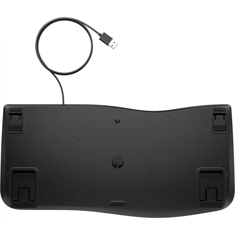 Teclado com fios tamanho completo HP 485 Comfort com porta USB e 23 teclas programáveis