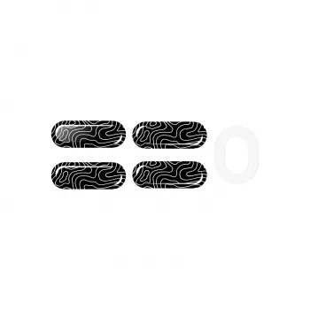 Pés para rato HP HyperX Glass Skates, PTFE sobre vidro temperado, 7,7×21,2×0,8 mm, branco (par)