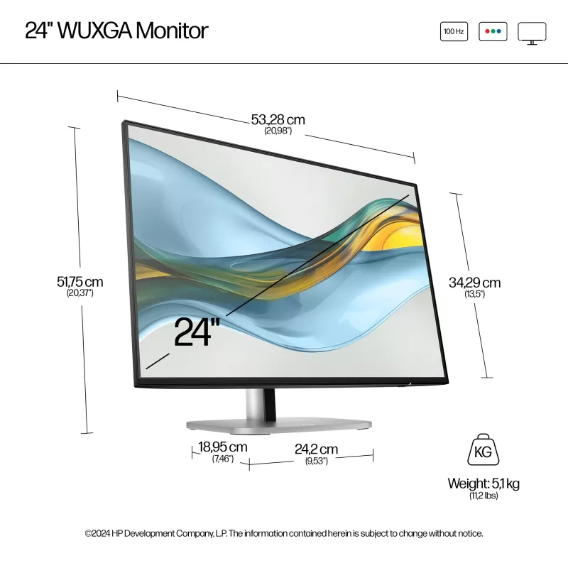 Monitor HP Series 5 Pro 24 polegadas WUXGA Ecrã 1920 x 1200