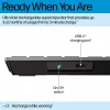 Teclado sem fios recarregável multi-dispositivo HP 720, tamanho completo (100%), sem fios, USB + Bluetooth, mecânico, QWERTY, preto