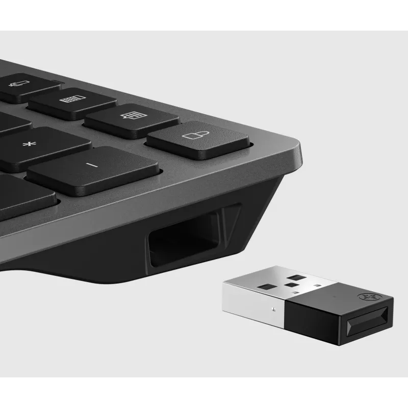Teclado sem fios recarregável tamanho completo QWERTY HP 725 — Modelo 9T5B2AA#UUW