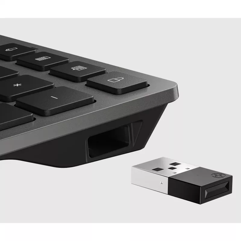 Teclado sem fios recarregável tamanho completo QWERTY HP 725 — Modelo 9T5B2AA#UUW
