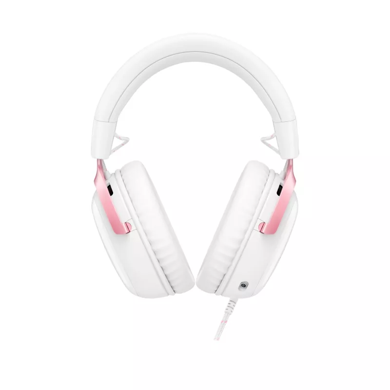 HyperX Cloud III - Headset gaming (branco/rosa)