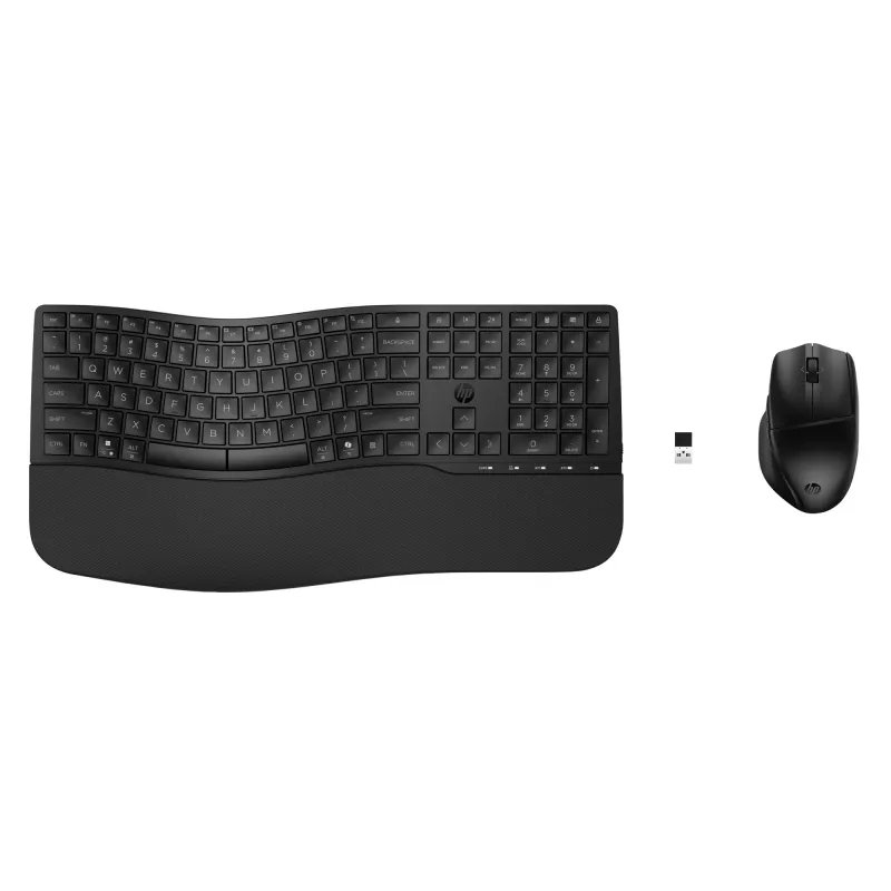 Conjunto teclado e rato HP 685 Comfort Dual-Mode sem fios Bluetooth tamanho completo curvo