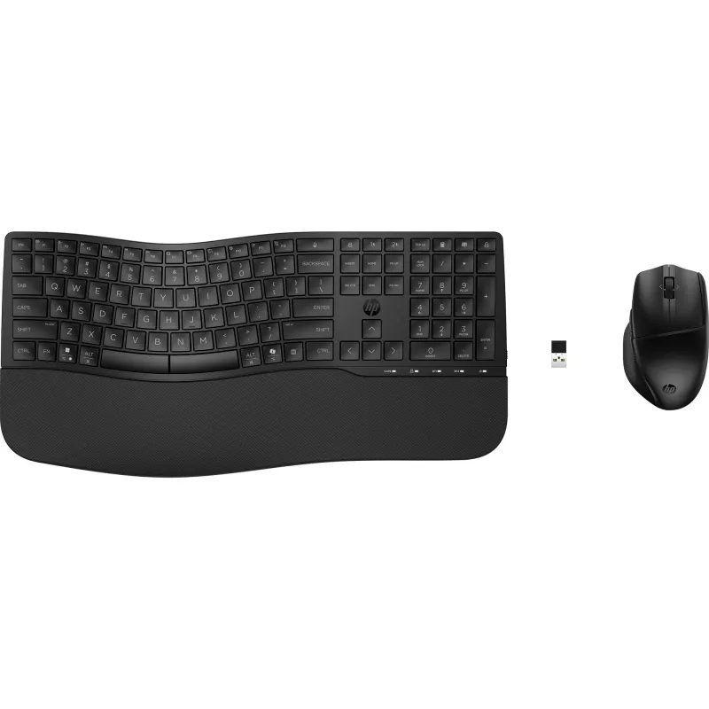 Conjunto teclado e rato HP 685 Comfort Dual-Mode sem fios Bluetooth tamanho completo curvo