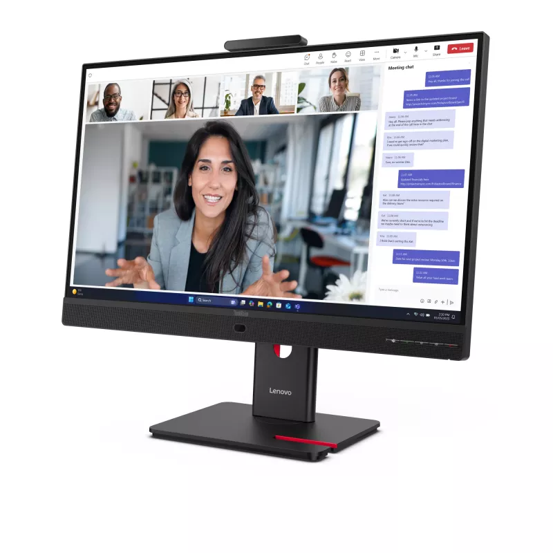 Monitor Lenovo ThinkVision T24-4v, 60,5 cm (23,8 inch), 1920 x 1080 píxeis, Full HD, LED, 6 ms, preto
