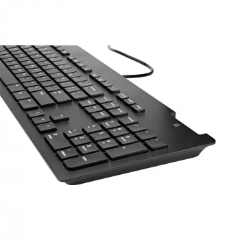 Teclado HP Business slim v2 com leitor de smartcard, Tamanho completo (100%), Com fios, USB, Preto