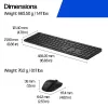 Conjunto de teclado e rato HP 495C — teclado Full-Size sem fios, rato Multi-Device, USB/RF/Bluetooth, preto