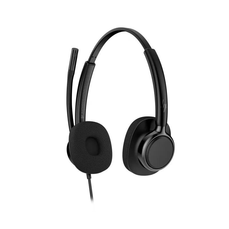 Headset com fios estéreo HP POLY Mission 425 Classic, ligação USB, 126 g