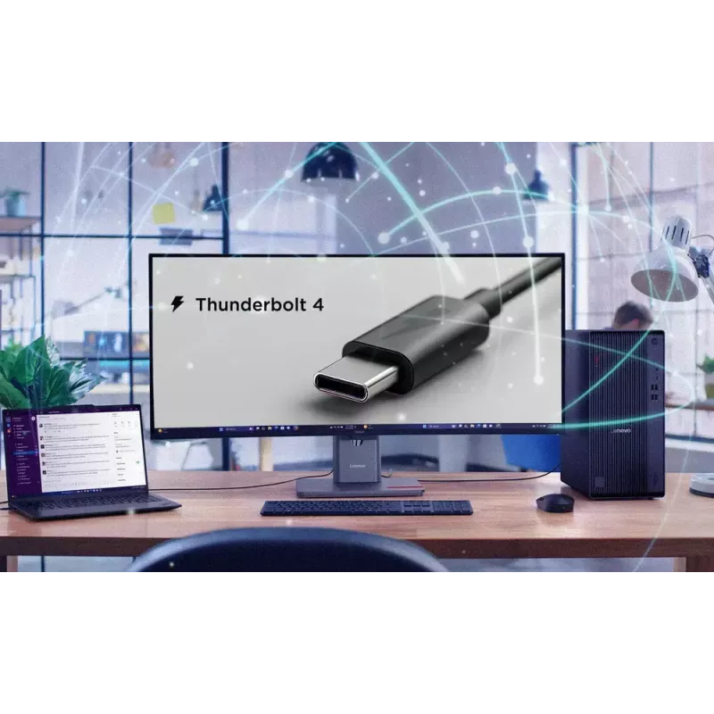 Monitor Lenovo ThinkVision P40WD-40 100,8 cm (39,7 inch) WUHD 5120x2160 LCD 21:9 6 ms Hub USB Altifalantes altura ajustável VESA