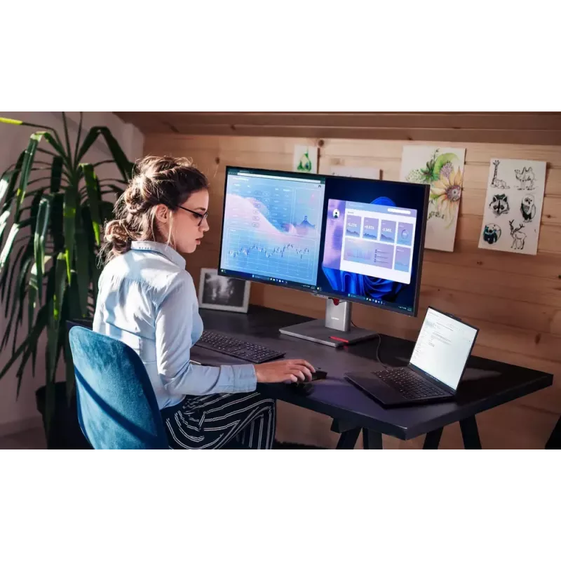 Monitor Lenovo ThinkVision P40WD-40 100,8 cm (39,7 inch) WUHD 5120x2160 LCD 21:9 6 ms Hub USB Altifalantes altura ajustável VESA