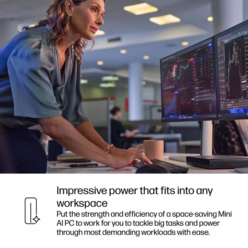 Mini PC HP EliteDesk 8 Mini G1i AI — Intel Core Ultra 7 265T, 16 GB DDR5, 1 TB SSD, Windows 11 Pro, Preto