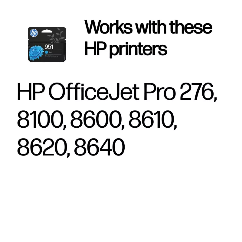 HP 951 Ciano Tinteiro original, Ciano, 1 unid., 535 páginas