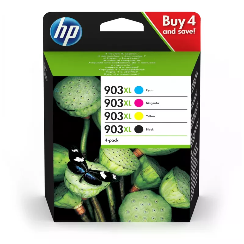 HP 903XL Tinteiro 4 unid. Original Alto (XL) Rendimento Preto, Ciano, Magenta, Amarelo