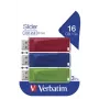 Verbatim Slider - Pen drive - 3x16 GB - Azul/Vermelho/Verde