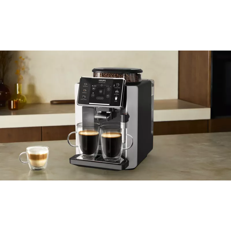 Máquina de café expresso KRUPS Sensation EA910E — automática, depósito de água de 1,7 l, moinho integrado, 2 saídas, 1450 W