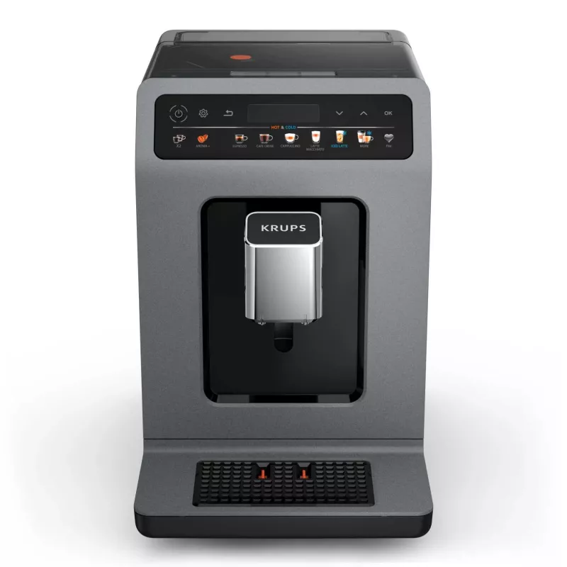 Máquina de café expresso Krups Evidence Hot & Cold EA898GF0 – automática, depósito de água de 2,5 L, moinho integrado, 2 saídas