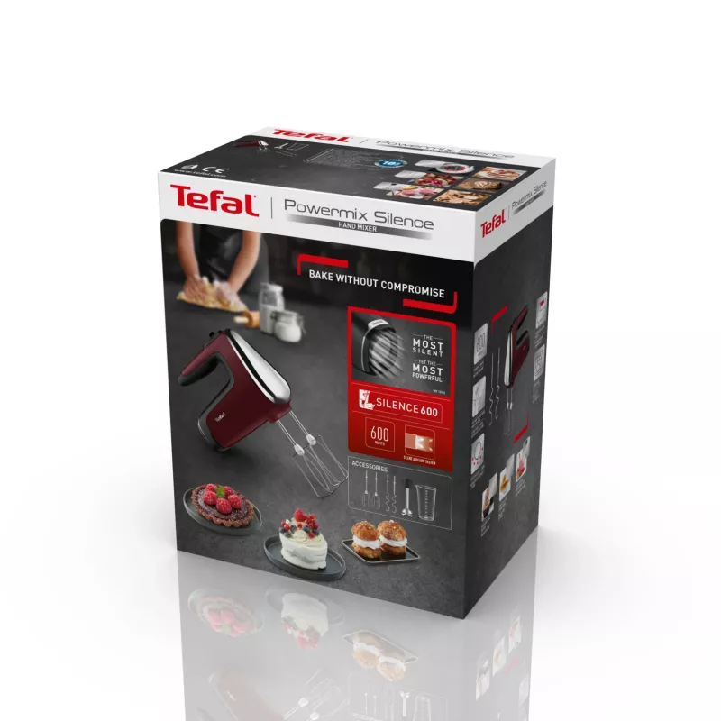 Tefal Powermix Silence HT6525 Batedeira 600 W Vermelho