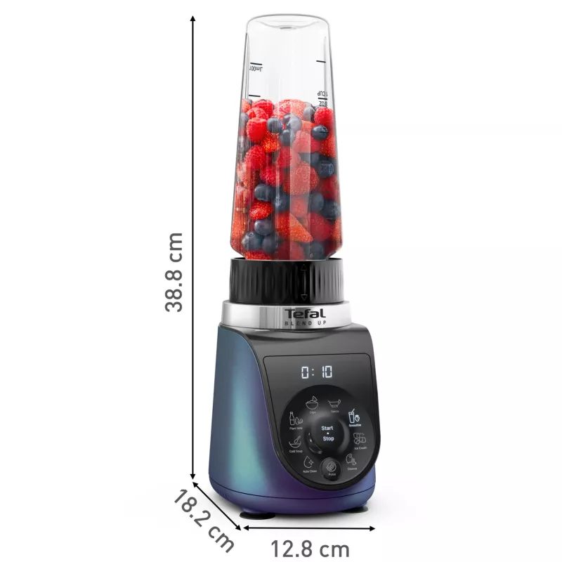 Tefal Blend Up BL19H4F0 Liquidificadora 0,85 L Liquidificadora 1000 W Azul, Transparente