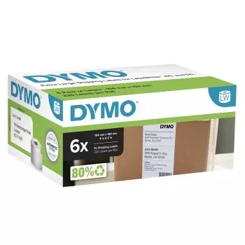 DYMO 2238107 etiquetas de envio UPS, 102 x 210 mm, 6 rolos x 140 etiquetas, preto sobre branco