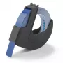 Fita de relevo autêntica DYMO | rolo 9 mm x 3 m | impressão branca sobre azul | autoadesiva | para máquinas de relevo | 1 unid.