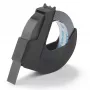 Fita de relevo autêntica DYMO | rolo 9 mm x 3 m | impressão branca sobre preto | autoadesiva | para máquinas de relevo | 1 unid.