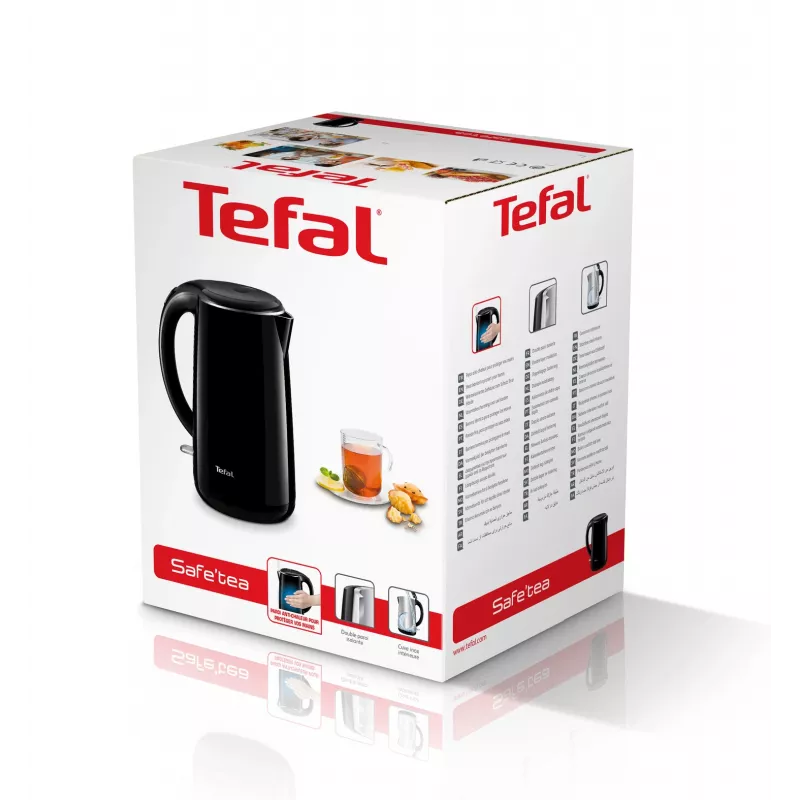 Chaleira elétrica Tefal Safe'Tea KO2608 1,7 L 1800 W preto