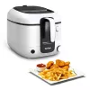 Fritadeira Tefal Super Uno FR3101 – individual, 1800 W, 1,5 kg de capacidade de fritura, 2,2 l de óleo, preto/branco