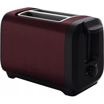 Torradeira MOULINEX LT5S05E0 — 2 fatias, 1300 W, caixa em aço inoxidável, preto/vermelho