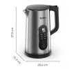 Chaleira elétrica Tefal Selection KI871DE0 1,7 l 1500 W preto, aço inoxidável