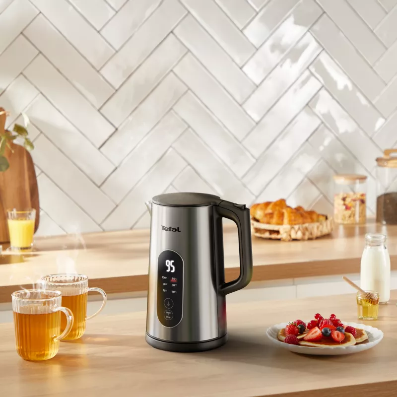 Chaleira elétrica Tefal Selection KI871DE0 1,7 l 1500 W preto, aço inoxidável