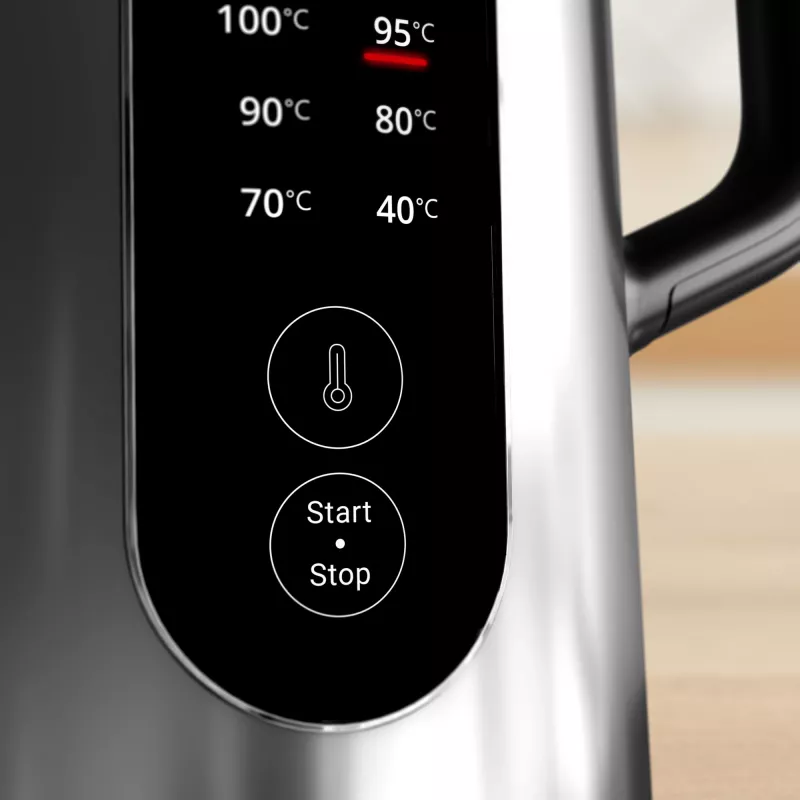 Chaleira elétrica Tefal Selection KI871DE0 1,7 l 1500 W preto, aço inoxidável