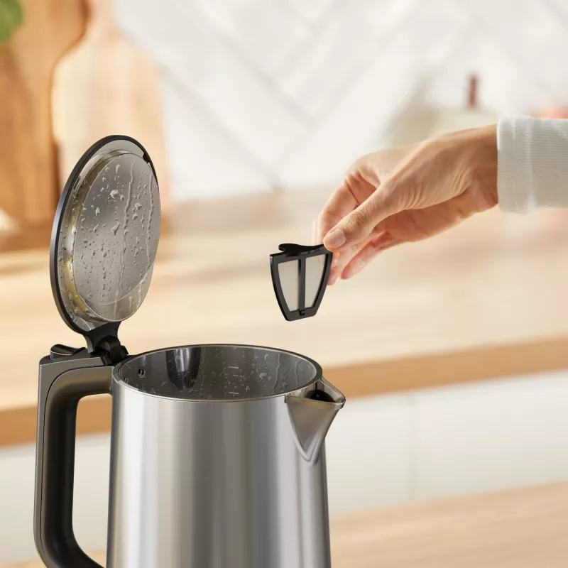 Chaleira elétrica Tefal Selection KI871DE0 1,7 l 1500 W preto, aço inoxidável