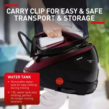 Ferro de engomar Tefal Pro Express Protect GV9230 2600 W 1,8 L preto, bordô