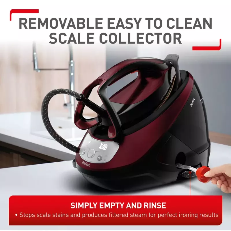 Ferro de engomar Tefal Pro Express Protect GV9230 2600 W 1,8 L preto, bordô