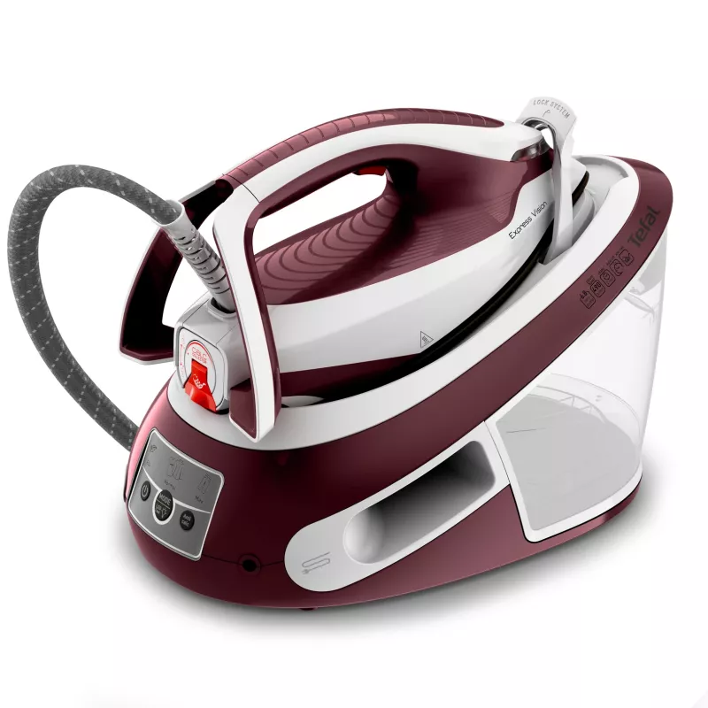 Ferro de engomar Tefal Express Vision SV8150 2800 W 1,8 L base Durilium AirGlide Autoclean vermelho, branco