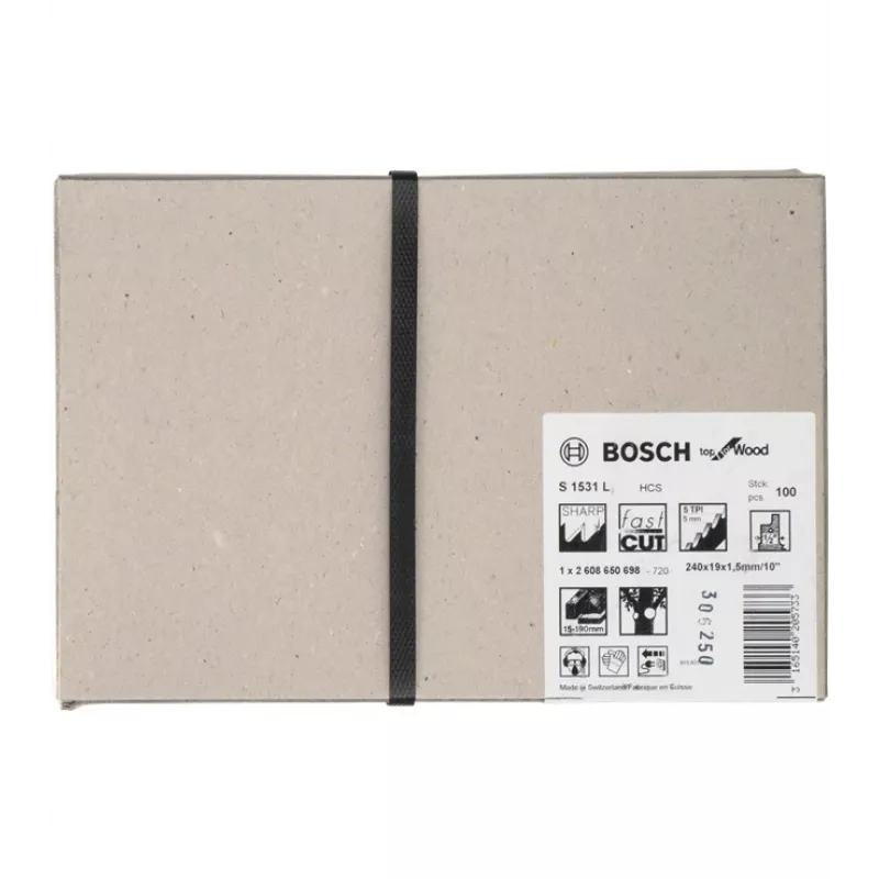 Lâmina de serra sabre Bosch 2608650698 aço carbono (HCS) 100 unid.