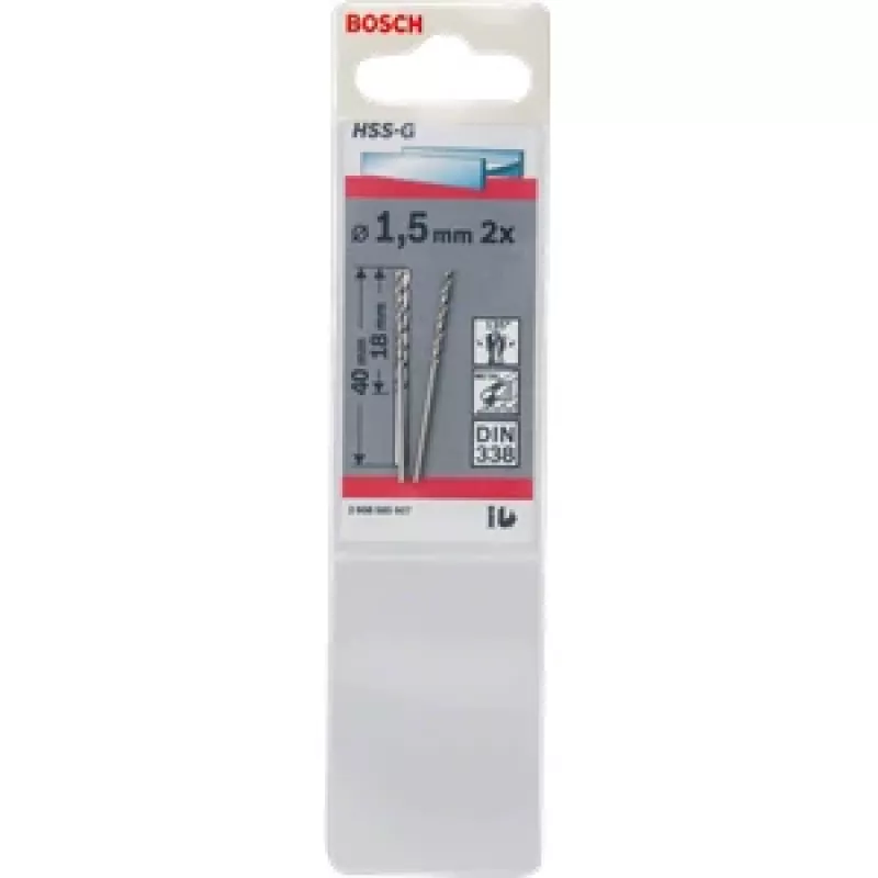 Broca Bosch 1,5 mm broca helicoidal 1 unid. – Modelo 2 608 585 907