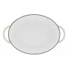 Tefal E25906 recipiente de ferro fundido oval bege, diâmetro 34 cm, forma oval
