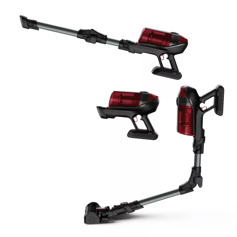 Aspirador Rowenta RH98A8 2 em 1 com bateria sem saco 0,9 l 320 W vermelho, cinzento