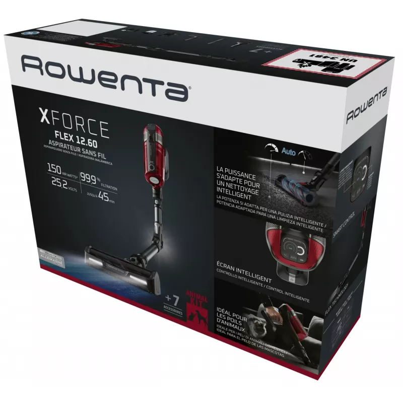 Aspirador Rowenta RH98A8 2 em 1 com bateria sem saco 0,9 l 320 W vermelho, cinzento
