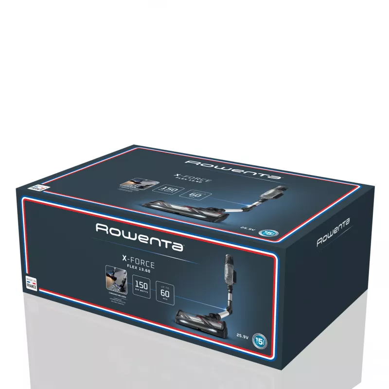 Rowenta X-Force Flex RH9L55E0 aspirador vertical 2 em 1 com bateria a seco sem saco 0,65 l preto