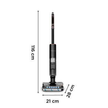 Rowenta X-Clean 7 GZ5736E0 aspirador vertical com bateria a seco e húmido sem saco preto