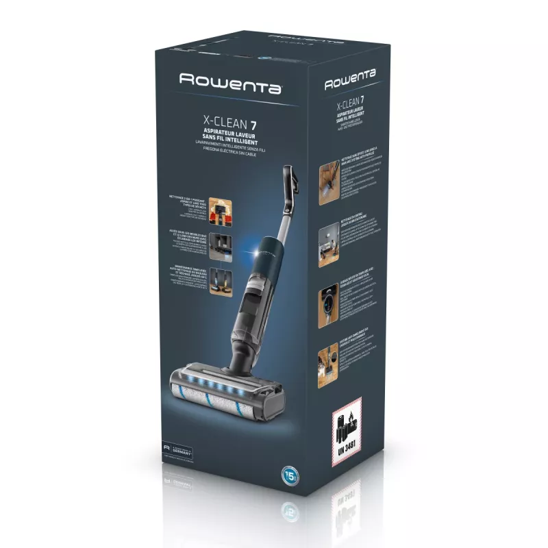 Rowenta X-Clean 7 GZ5735E0 aspirador vertical com bateria a seco e húmido sem saco 0,5 l preto, cromado