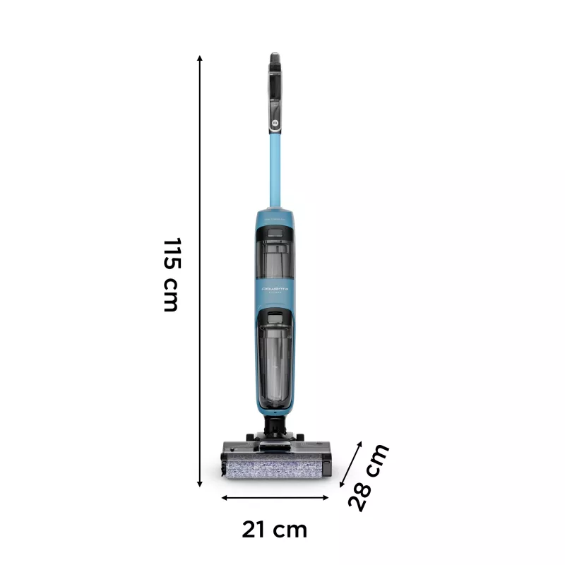 Rowenta X-Clean 2 GZ2271E0 aspirador vertical com bateria a húmido e a seco sem saco azul